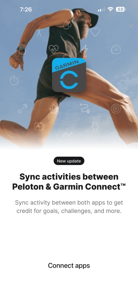 peloton garmin sync