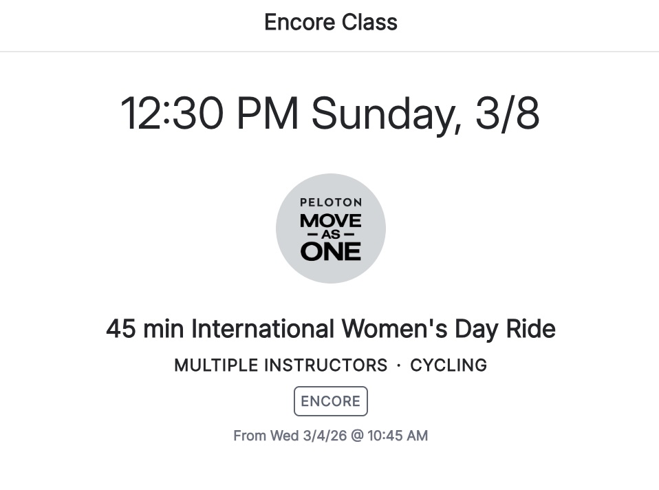 Intl Womens Day Move As One Ride