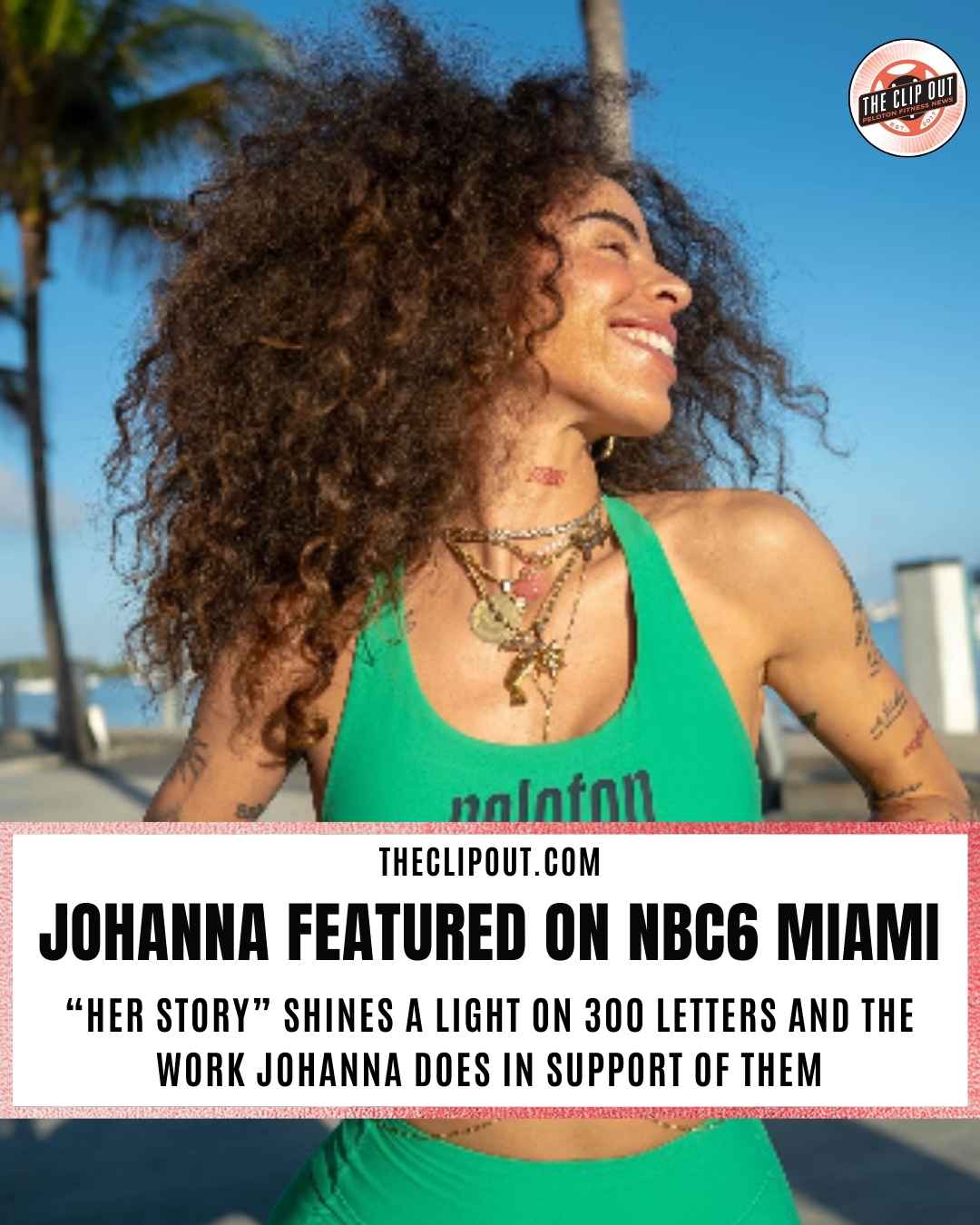 Johanna Ricouz NBC6 Peloton johanna featured on nbc6 miami “Her Story” shines a light on 300 letters and the work johanna does in support of them