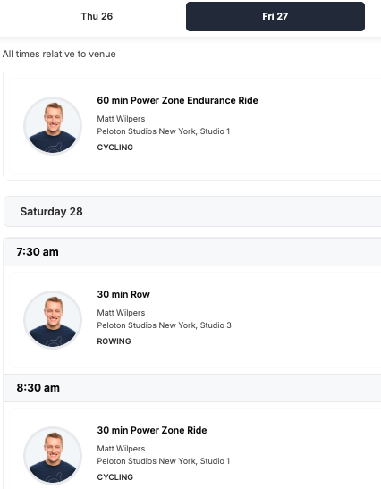 Matt Wilpers reverse schedule