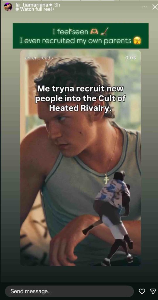 Mariana IG Heated Rivalry fan