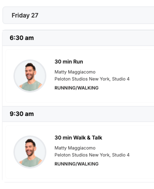 Matty's classes March 27