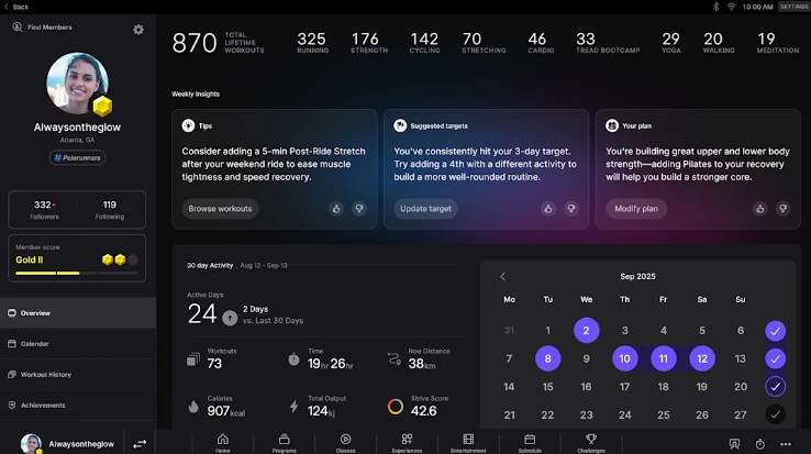 Peloton IQ, Peloton AI interface