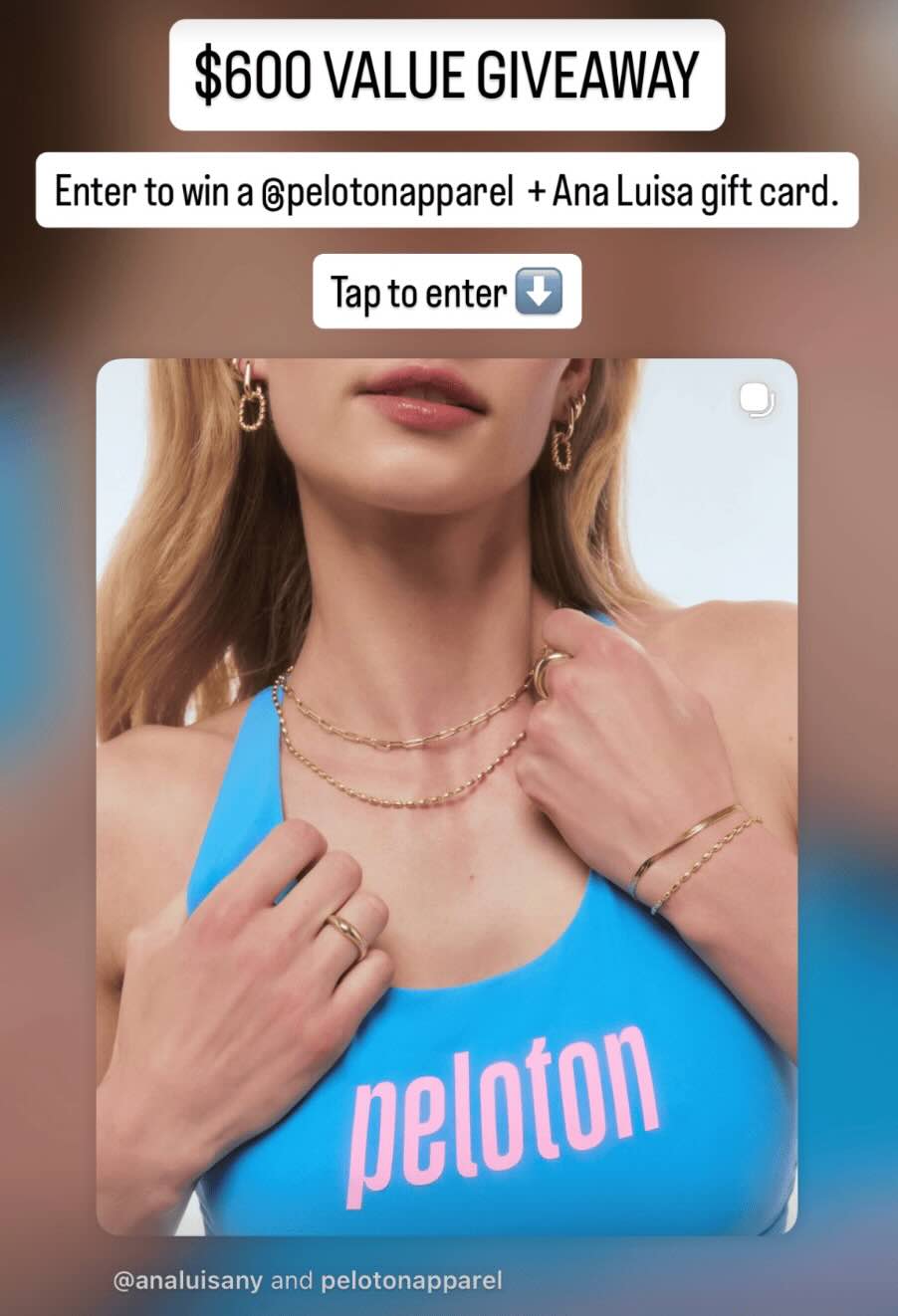 Peloton Ana Luisa giveaway 2