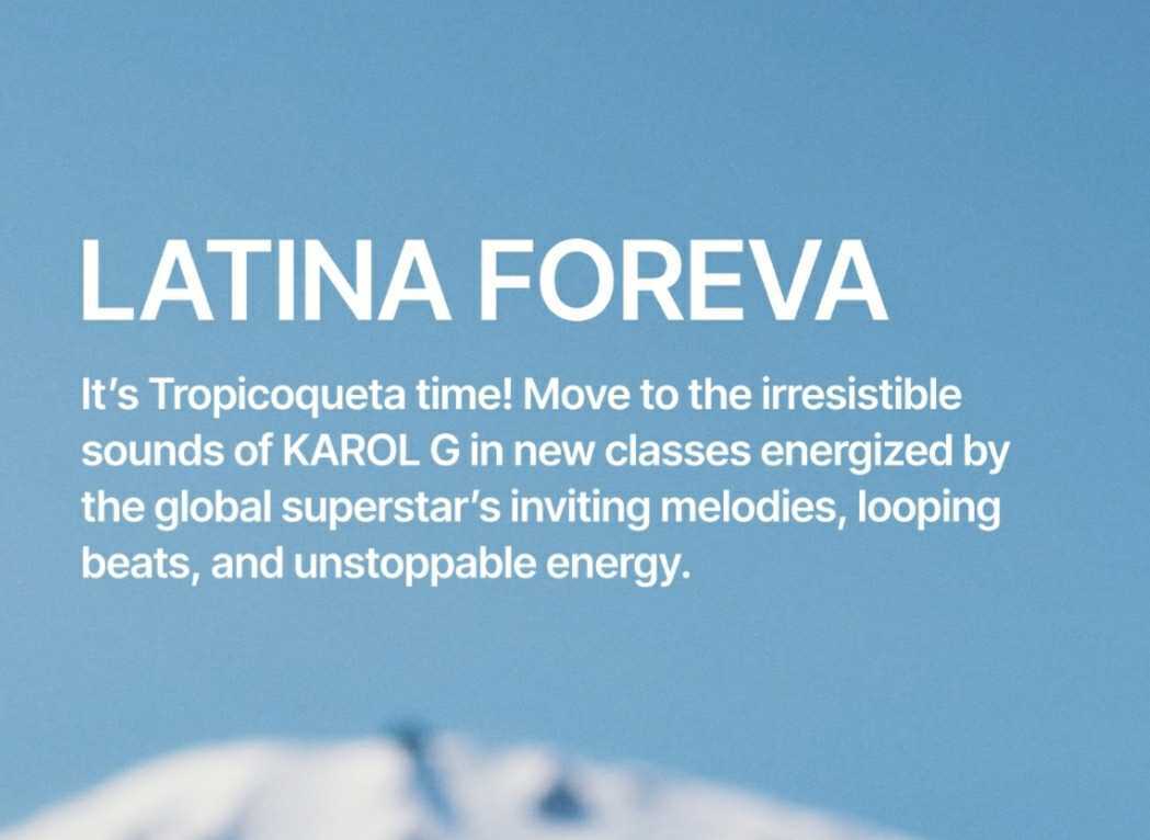 Peloton Karol G Artist Series blurb