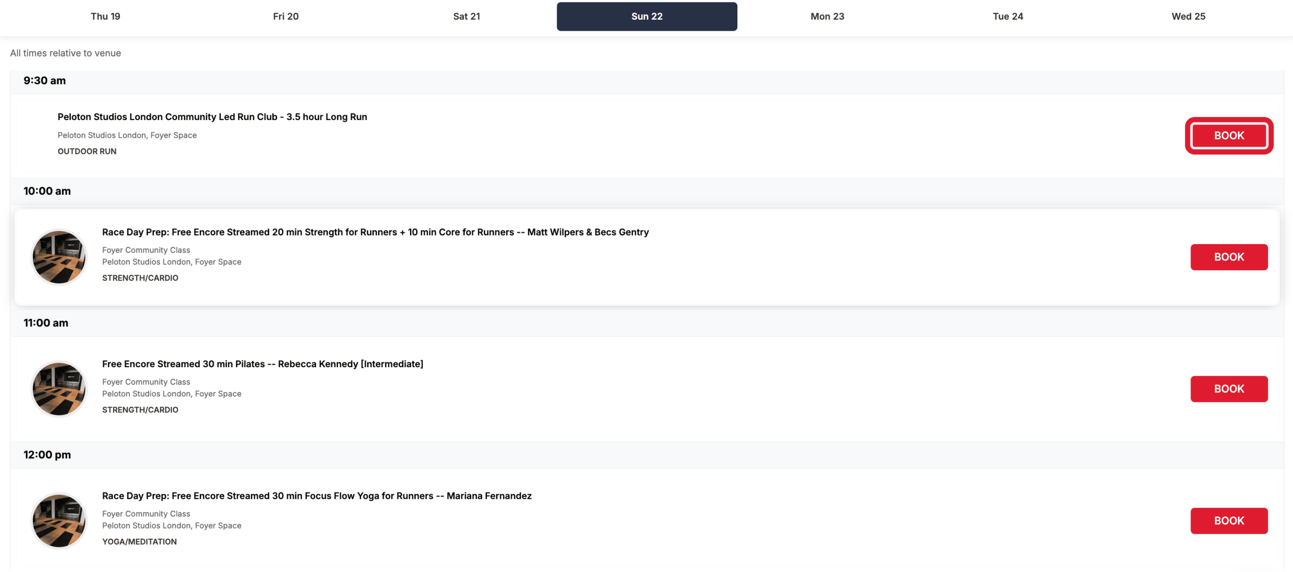 Peloton Studios Run Club community run 1