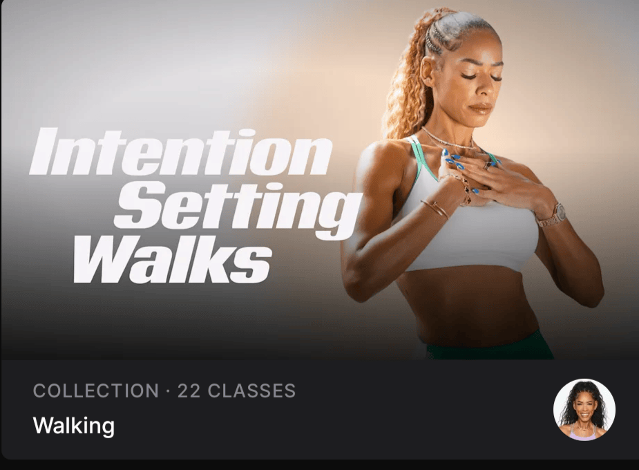Peloton yoga for menopause intention setting walks