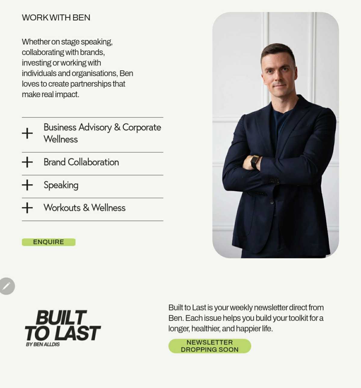 Ben Alldis website - About Ben