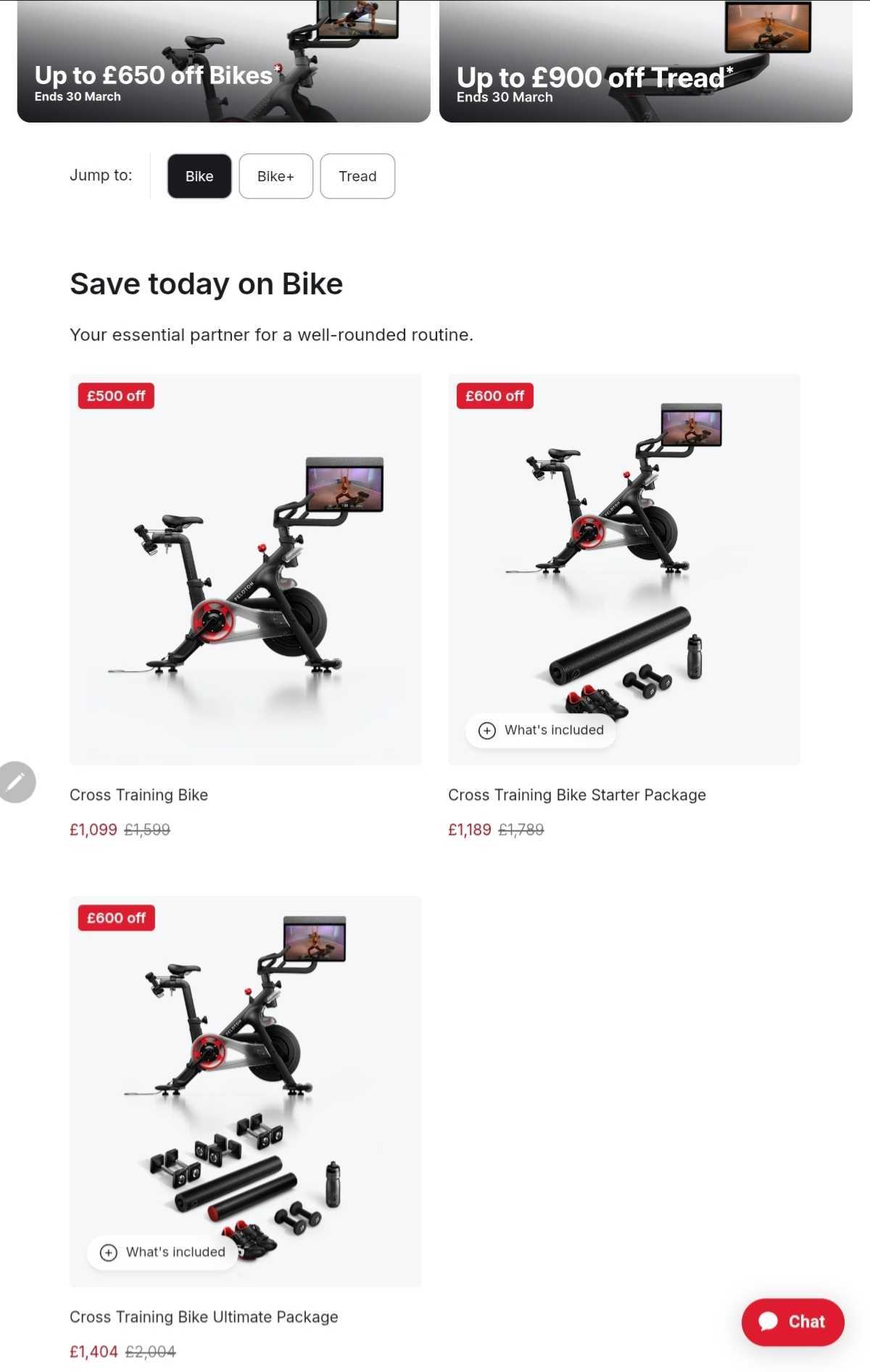 Peloton UK Sale image