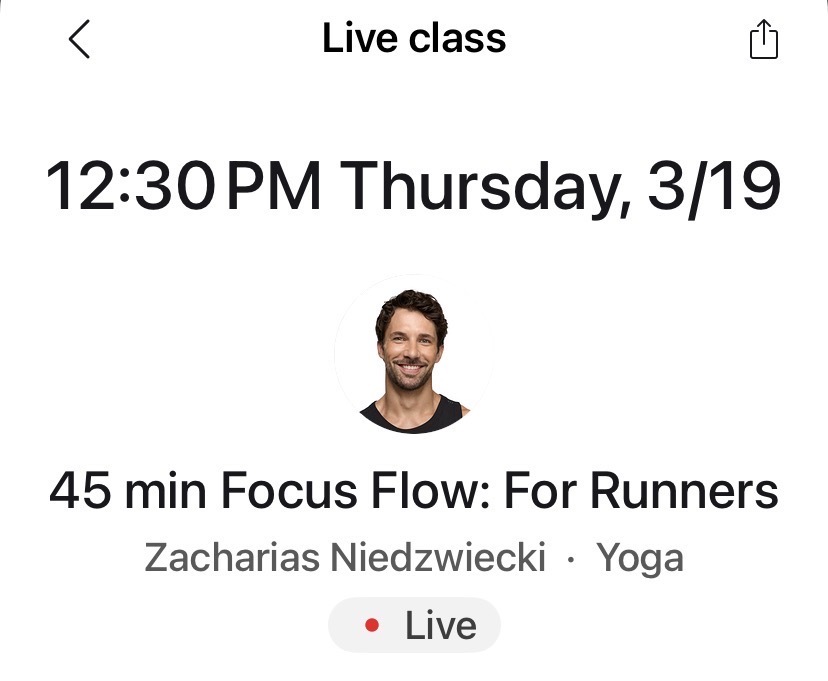 Zacharias class 45 min FF for Runners