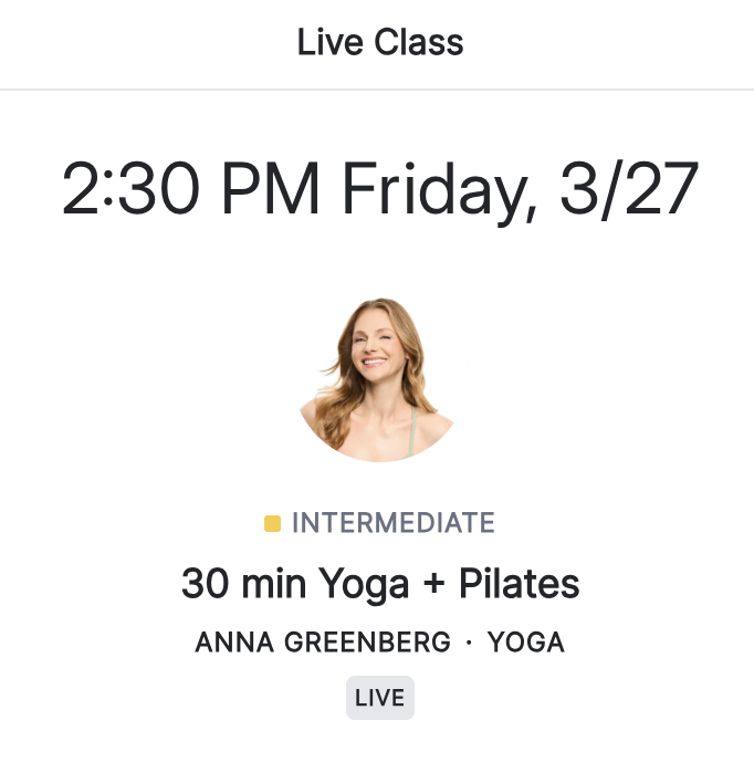 classes - Anna is back with Y+P
