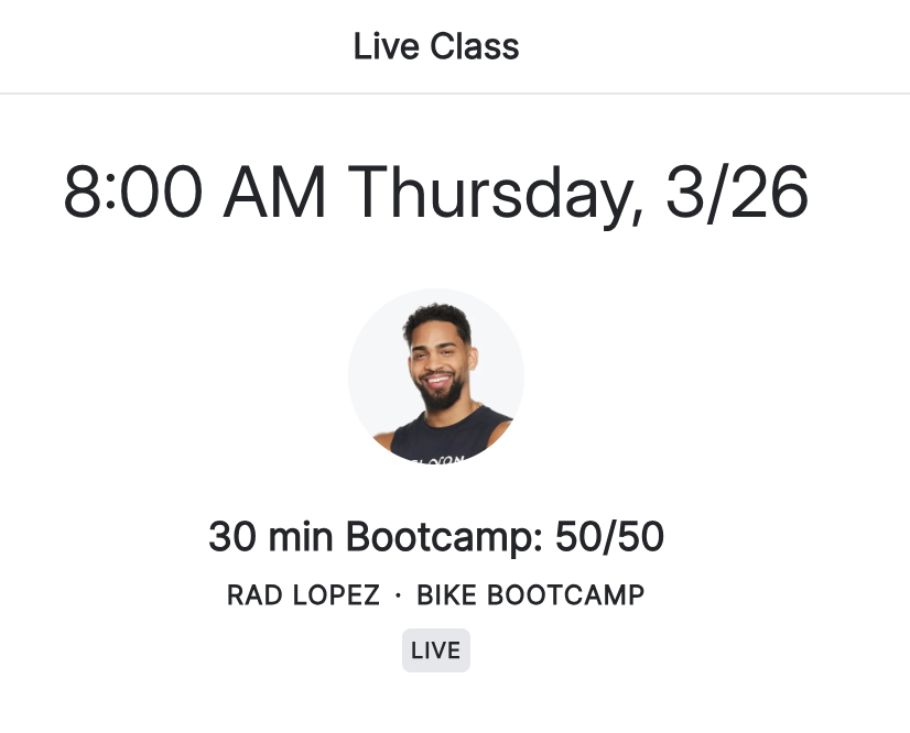 classes - Rad 50 50 bootcamp