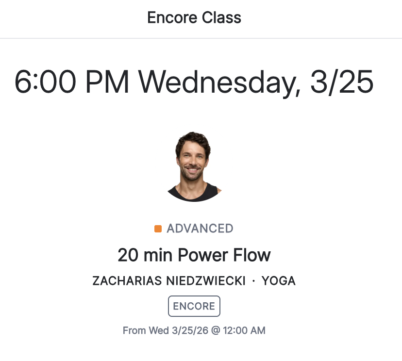 classes - Zacharias Advanced Flow