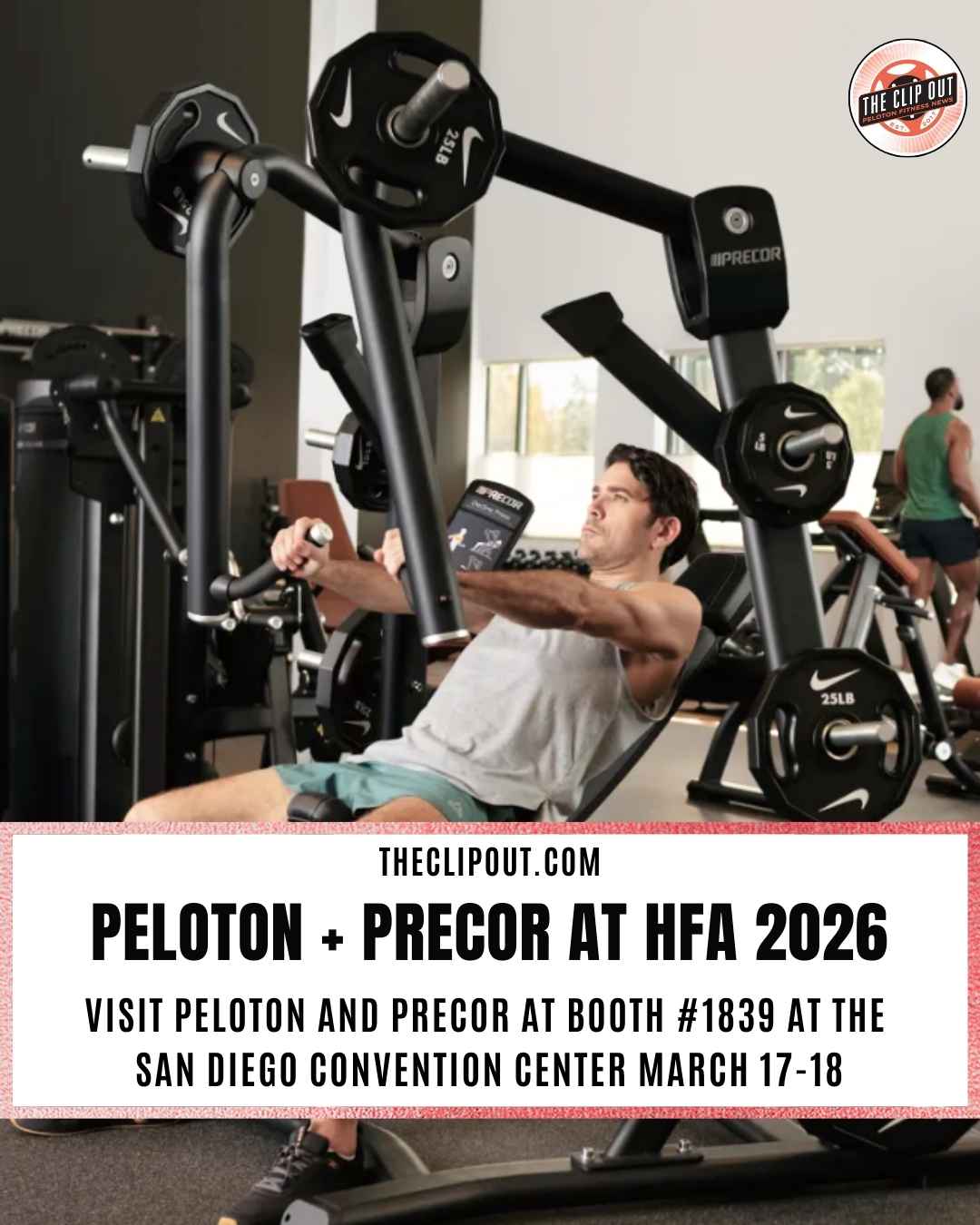 peloton + precor at hfa 2026 visit peloton and precor at booth #1839 at the san diego convention center march 17-18 hfa show 2026