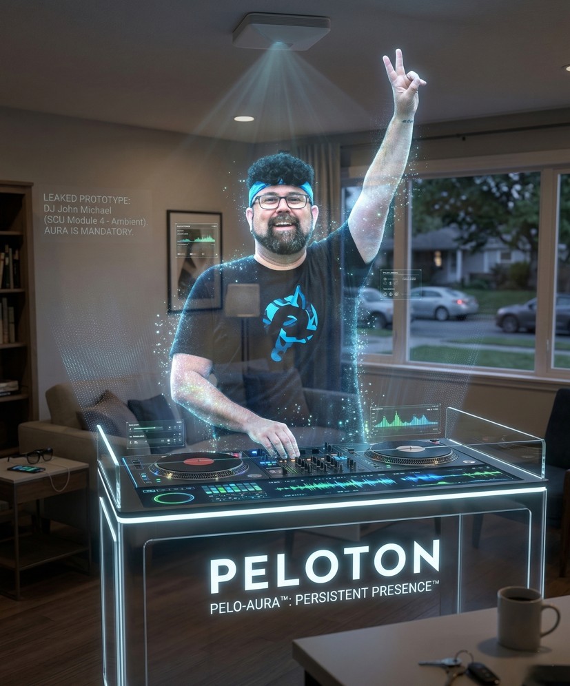 interactive ai fitness hologram dj john michael april fools joke