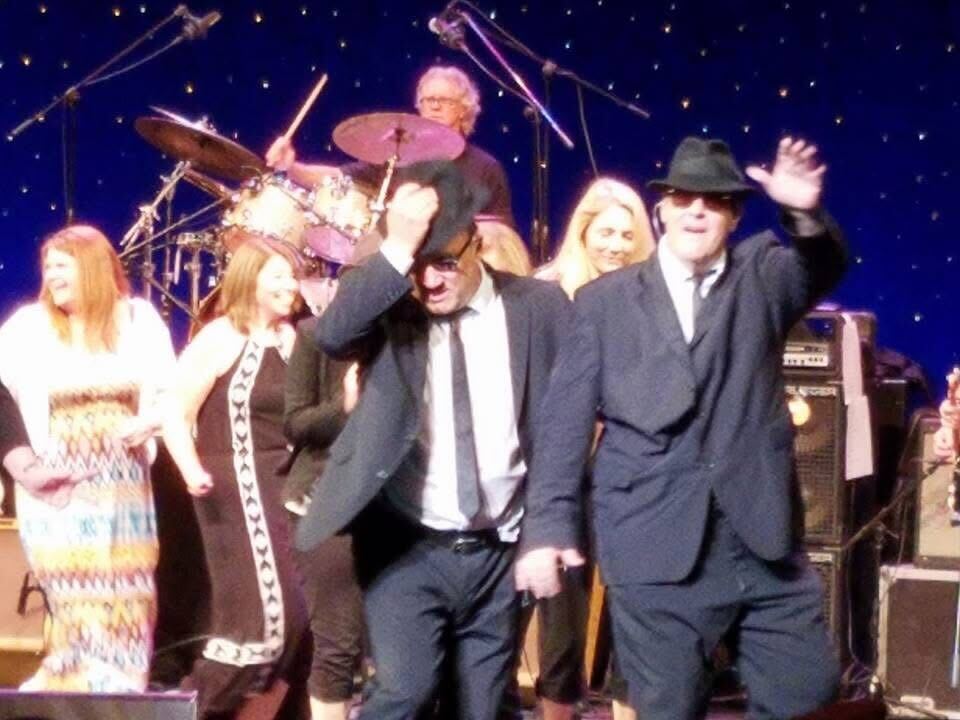 sam yo blues brothers ride crystal o'keefe with the blues brothers