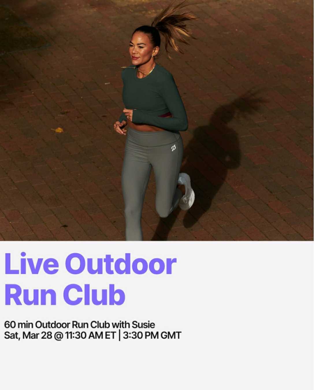 live outdoor run club with susie chan