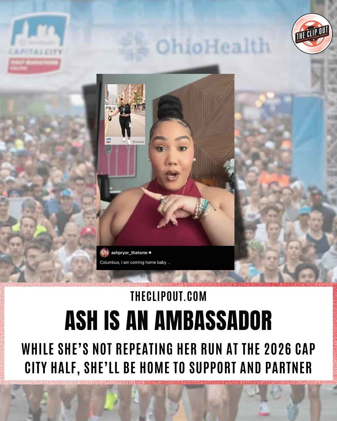 Ash Pryor Cap City Half Marathon ambassador