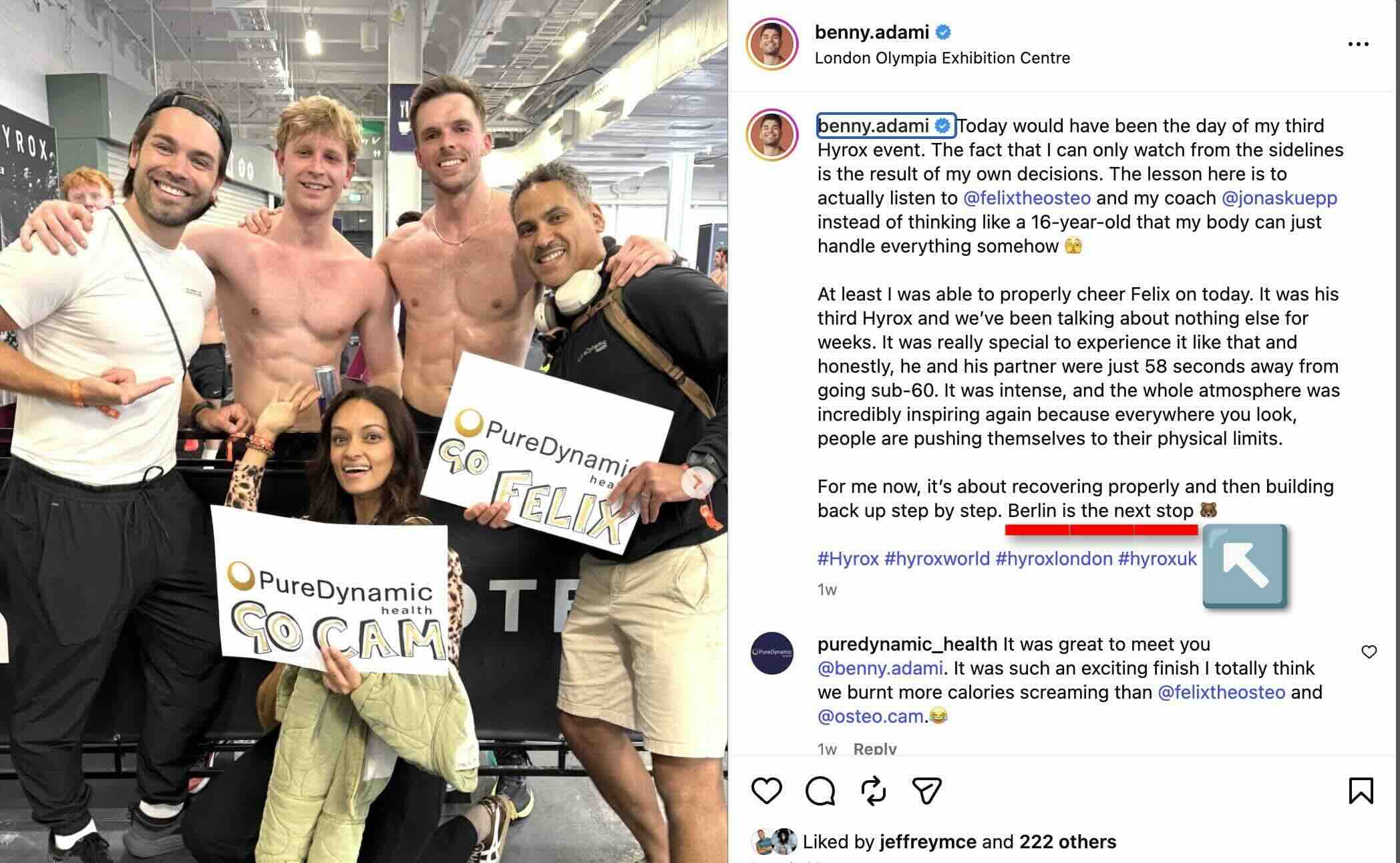 Benny Adami Hyrox Berlin Goal IG