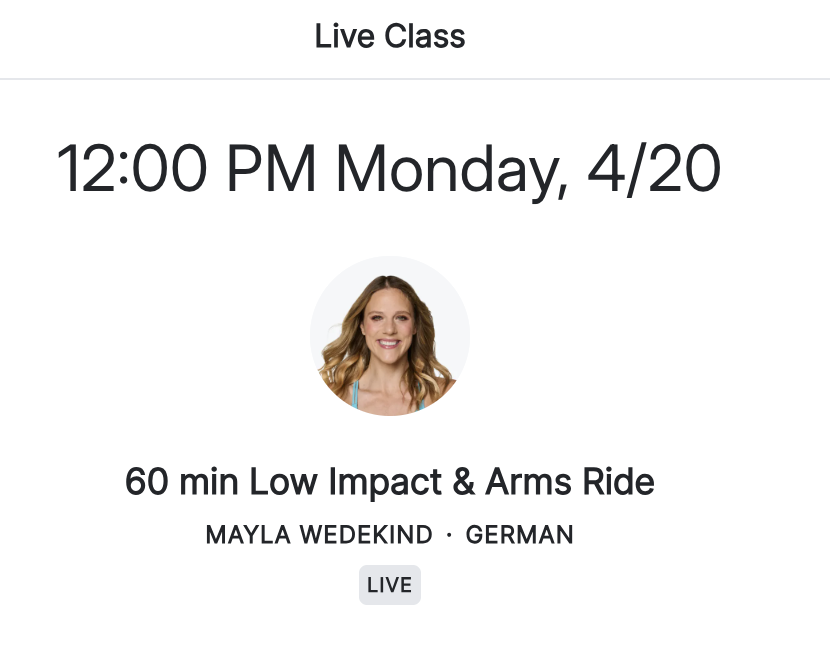 Classes to Take 60 MinLI Arms Mayla