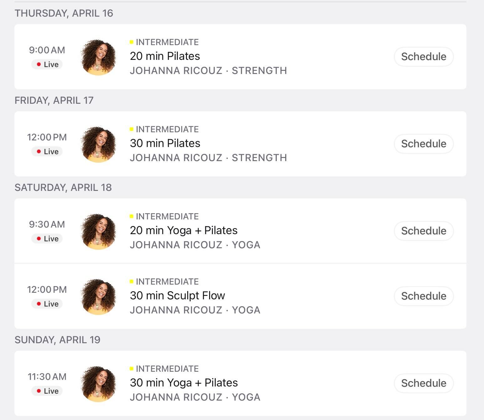 Classes to Take johanna back