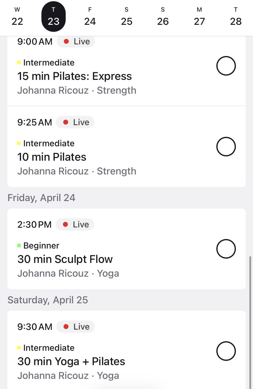 Classes to take Johanna at PSNY another week