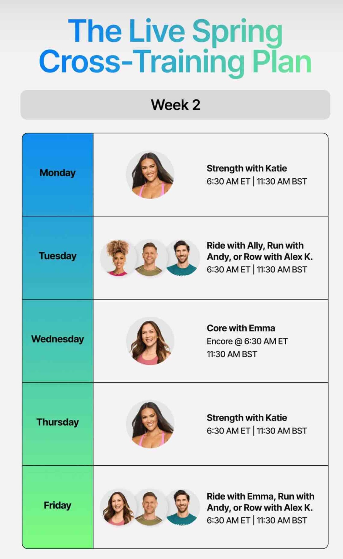 Cross training Week 2