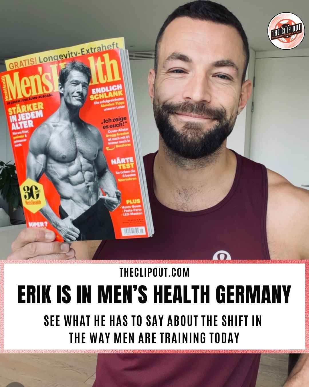 Erik in Mens Health Germany magazine