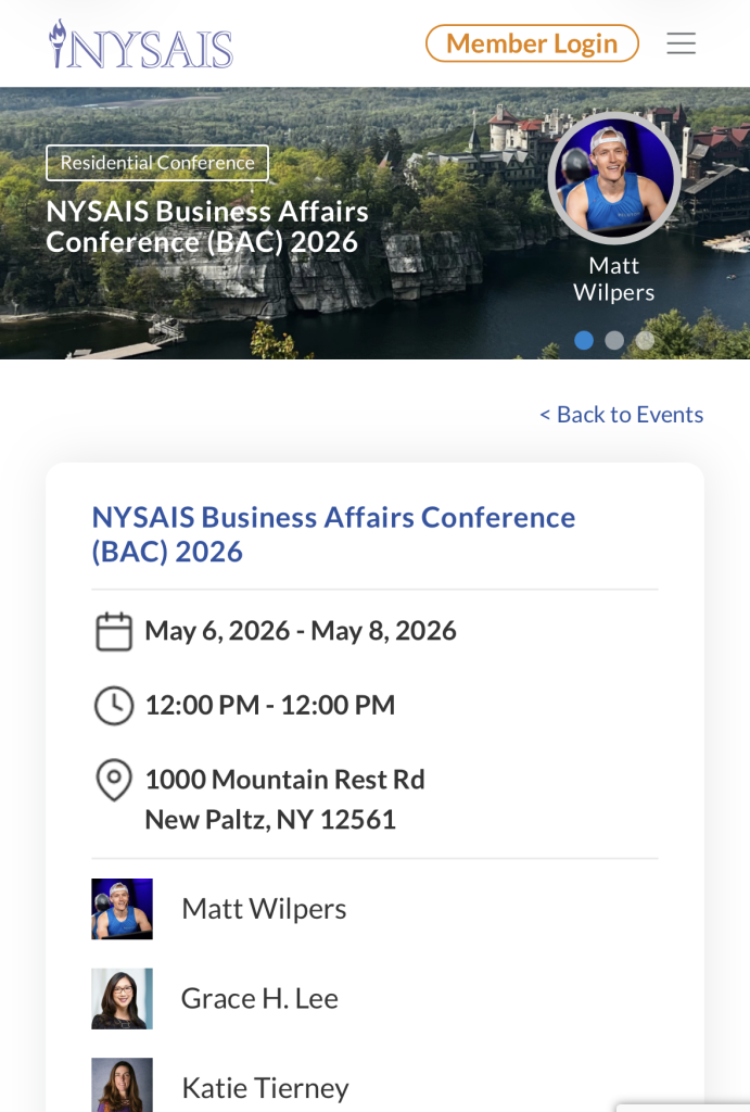 Matt Wilpers NYSAIS keynote