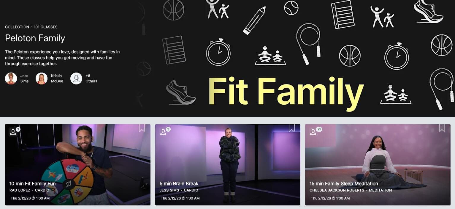 Fit Family Header and classes