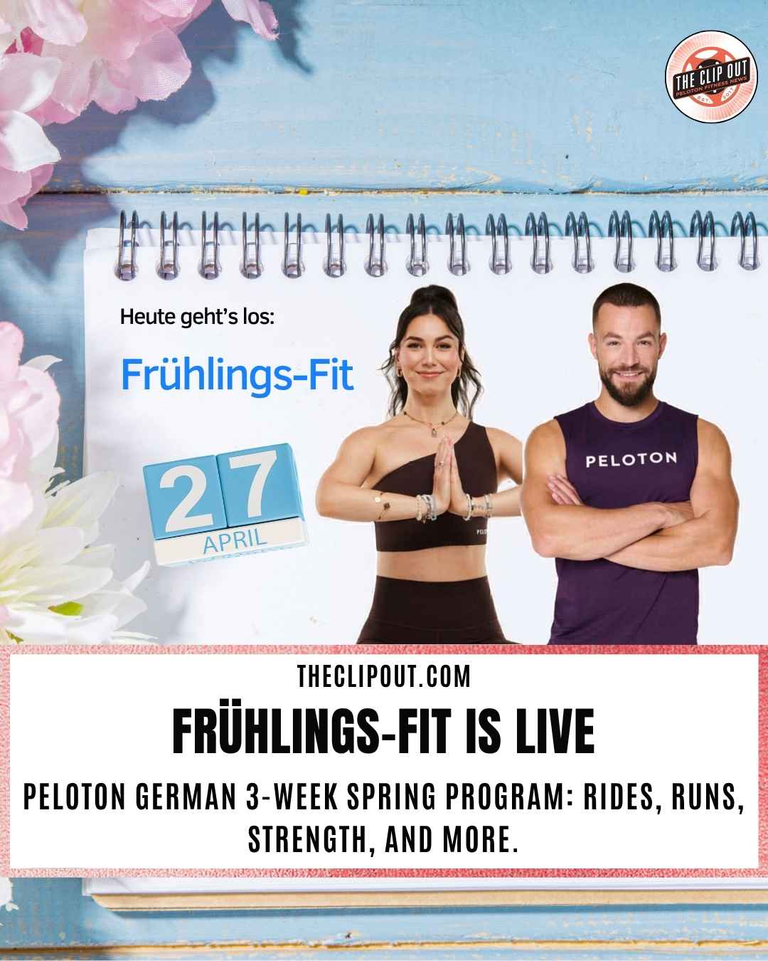 Frühlings-Fit spring fitness program - cover art