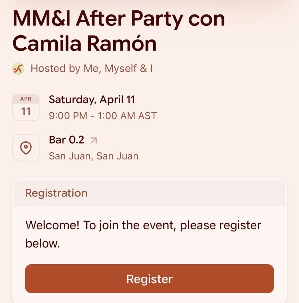 Camila Ramón after party