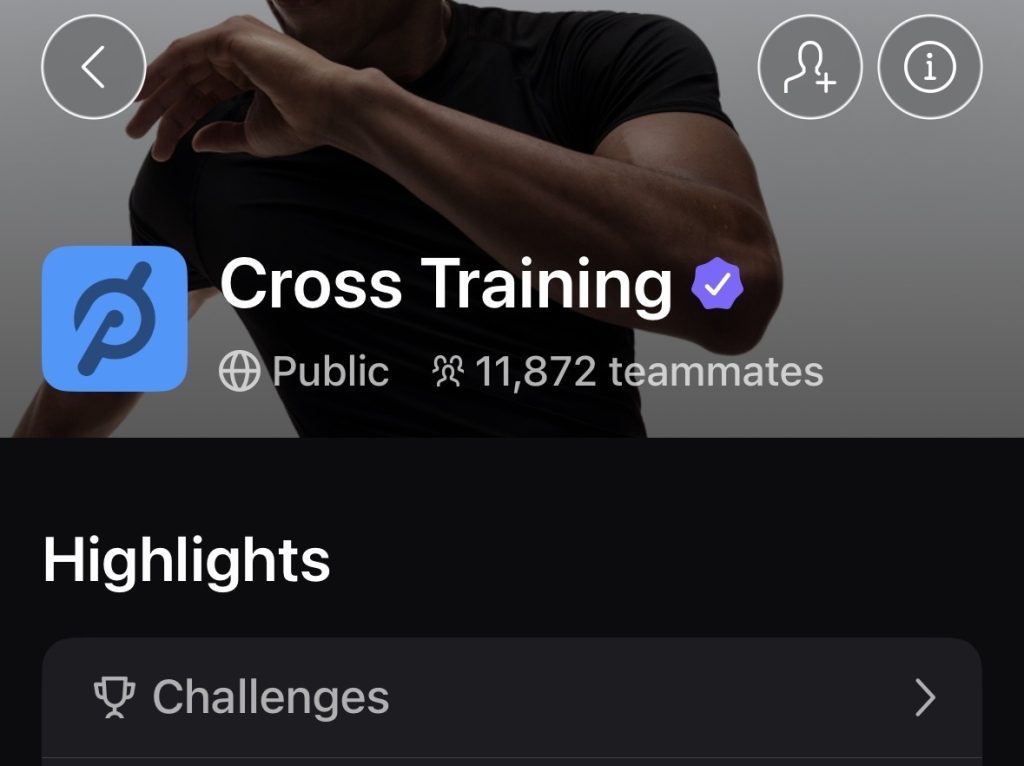 Peloton cross training team