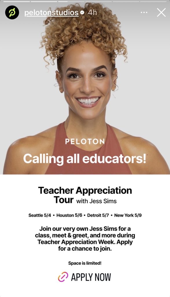 Jess Sims Teacher Appreciation Tour- nomination link