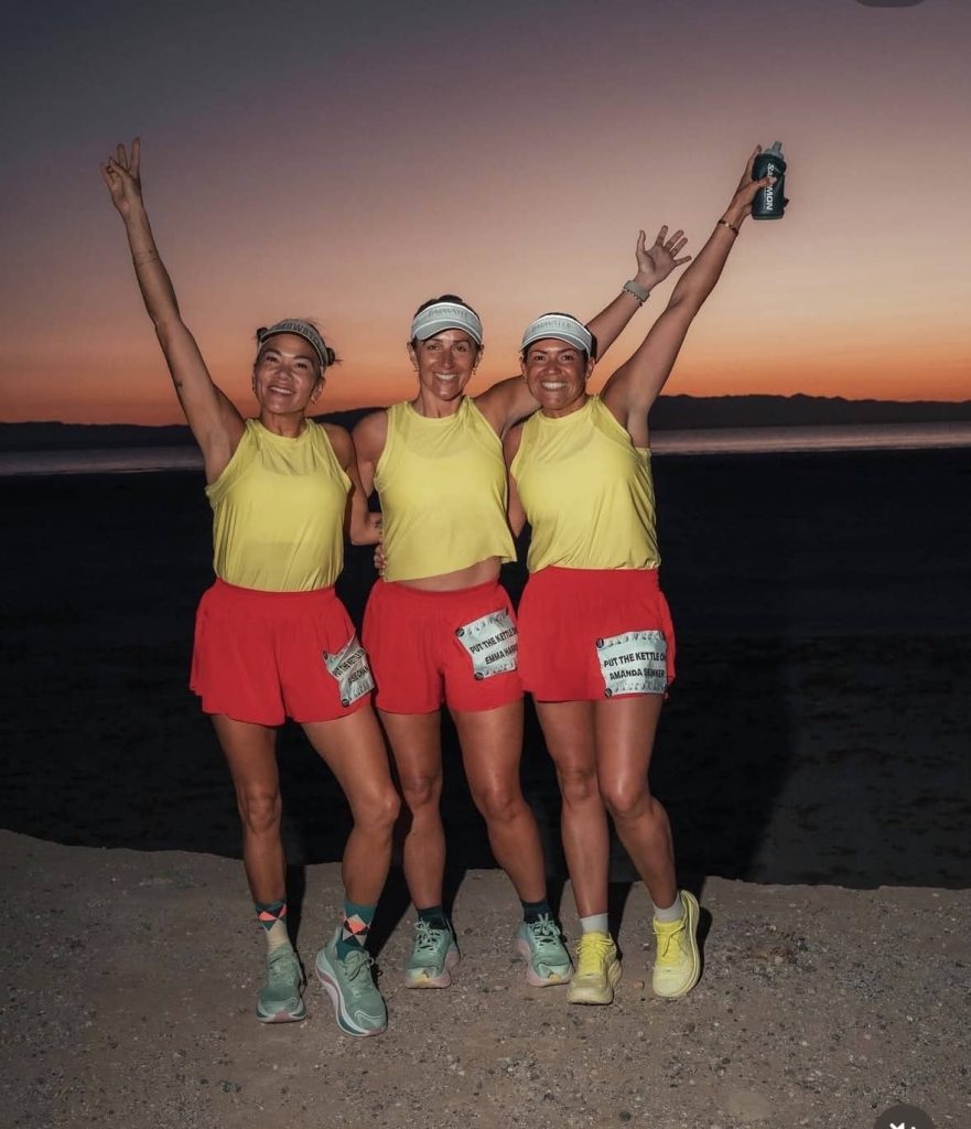 Badwater Salton Sea Susie and teammates at night