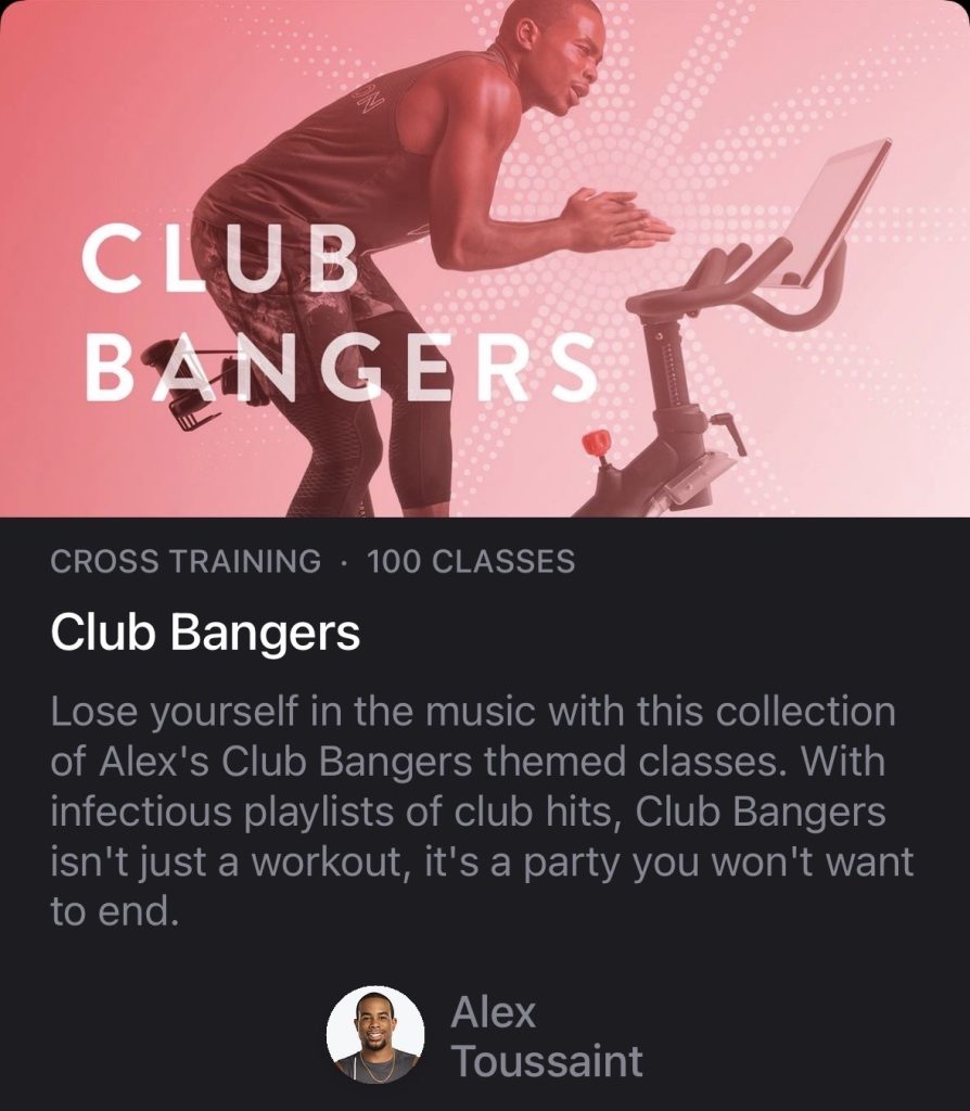 club bangers ride - the collection on peloton