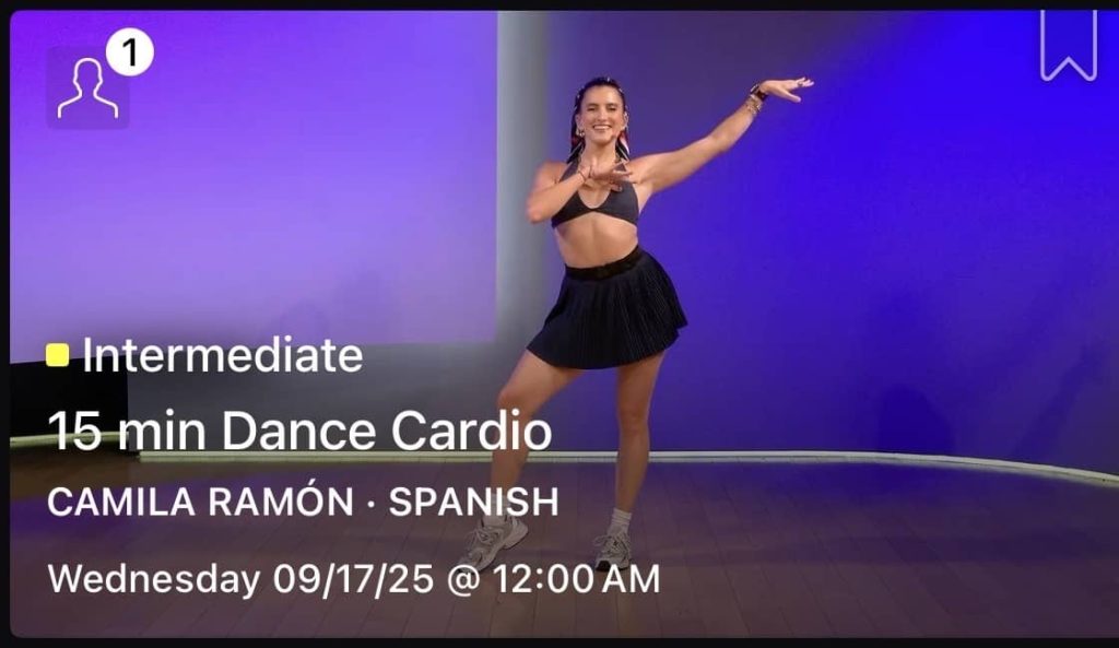 Peloton Dance Cardio - peloton class taught by Camila
