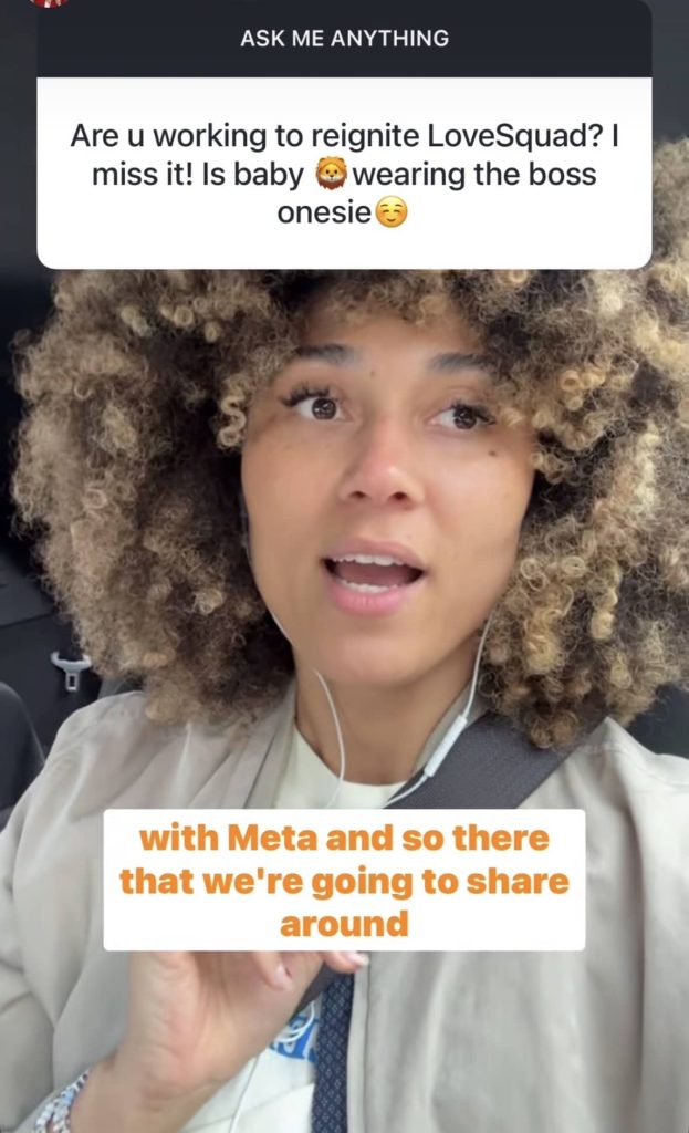 Love Squad Restart - Ally talking in her instagram at story