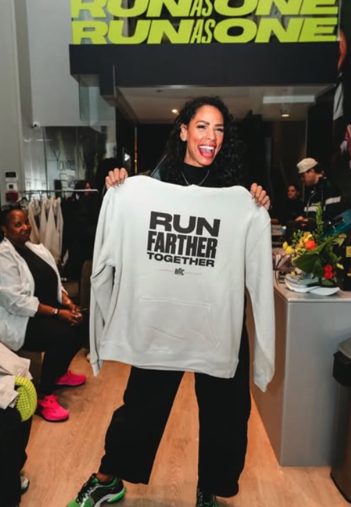 Kirsten Ferguson runner at Saucony showroom