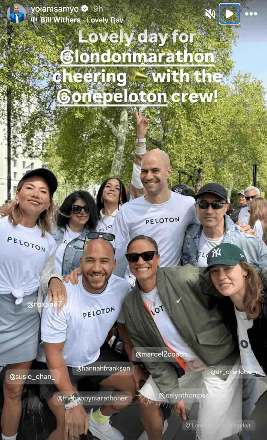 Matt Wilpers London Marathon PSL cheer squad