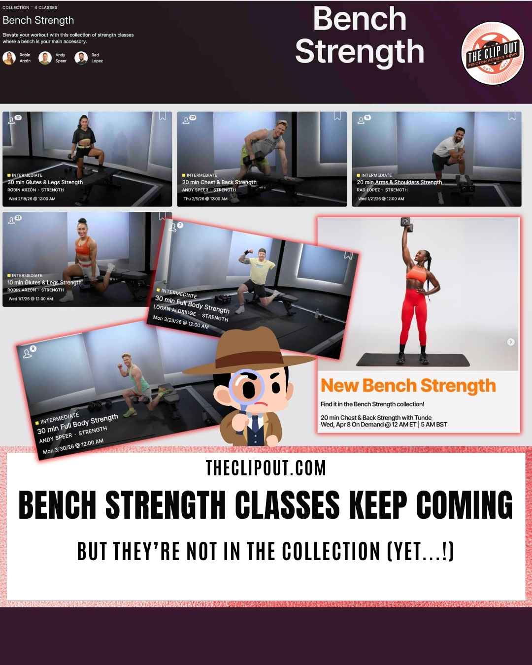 Peloton Bench Strength Classes Missing from Collection