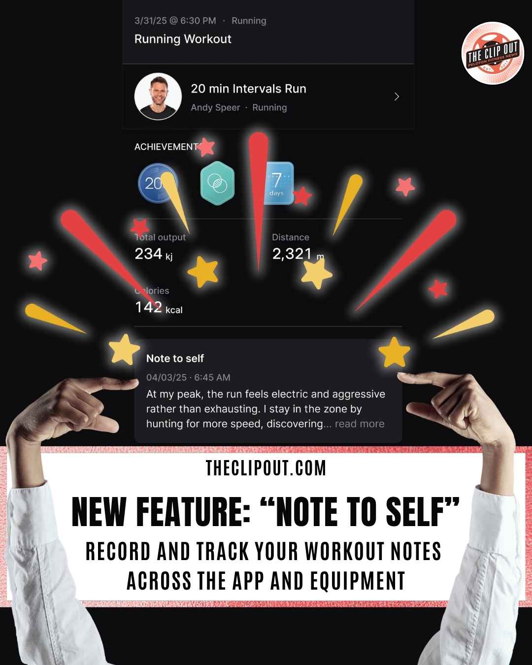 Peloton Note To Self new feature alert