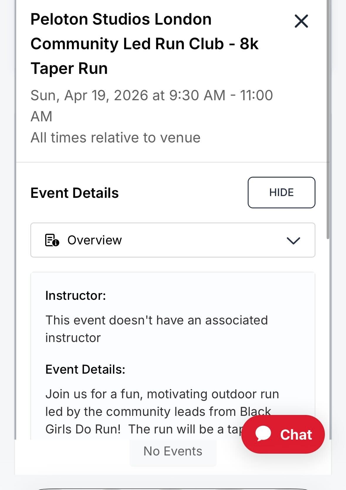Peloton Studios London taper run 8k information