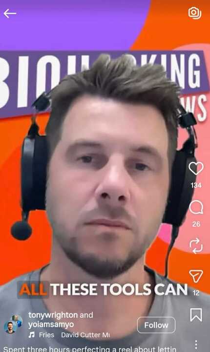 Peloton instructor podcast appearances tonywritghton insta post