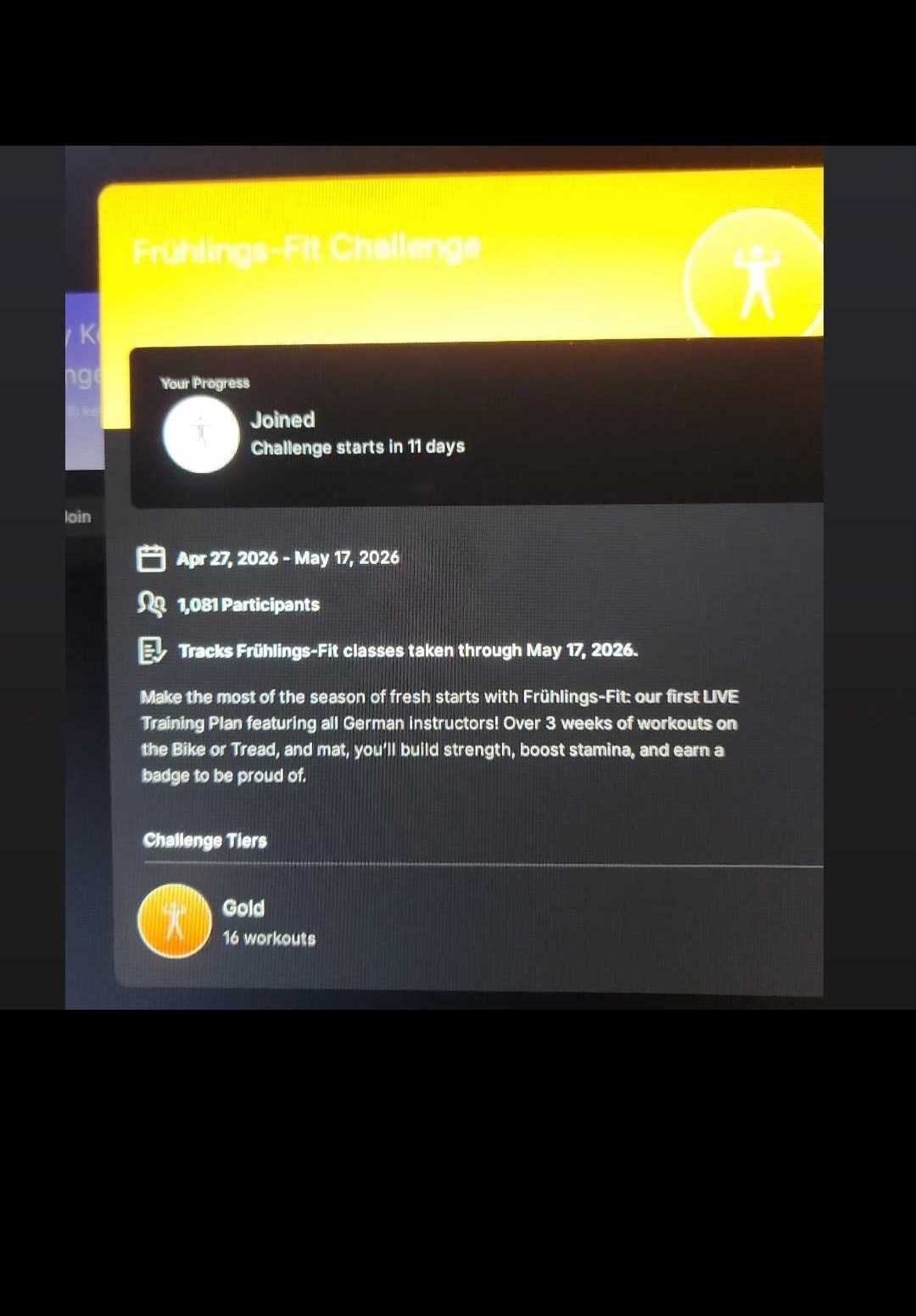 Fruhlings Fit Challenge opt in details