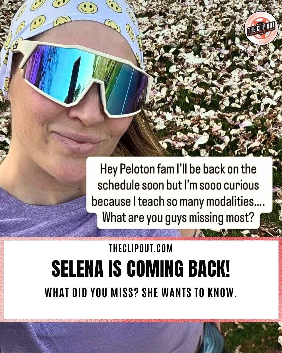 Selena Samuela on Peloton Schedule Soon say IG post