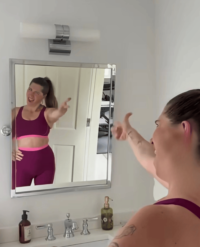 Selena Samuela's First Live Class - practicing her opening in a mirror