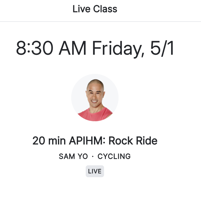 classes to take sam API kickoff