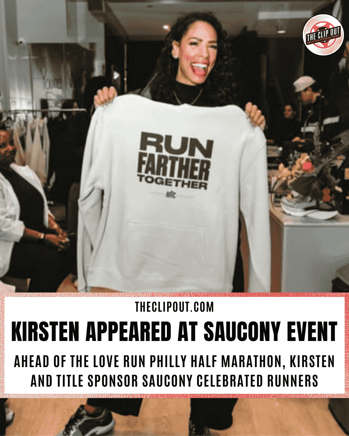 kirsten appeared at saucony event love run philly