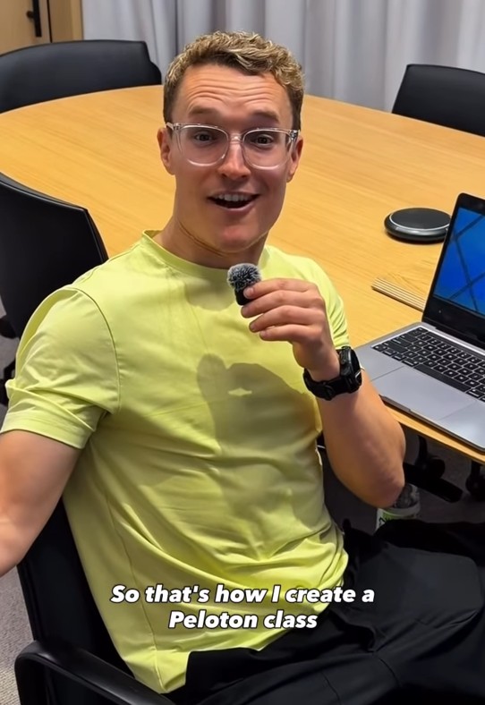 matt wilpers concludes his reel about peloton class programming process